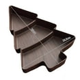 thumbnail image 2 of Faux Wood Christmas Fruit Plate, Tree-Shaped Plastic Divided Snack Tray with Faux Wood Grain Finish for Candy Nuts, Holiday Serving Platter for Rustic Look Party Decor, Christmas Party Supplies, B, 2 of 3