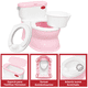 thumbnail image 5 of Baño Entrenador para Niños con Sonido de Agua Asiento Acolchado Antideslizante Soporte para Papel Higiénico - Rosa, 5 of 8