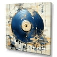 thumbnail image 2 of Designart "Melody of White and Blue Vinyl Records" Fashion Wall Art - Modern Blue Vinyl Records Entryway Wall Art, 2 of 6