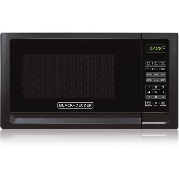 Black+Decker EM720CFO-PMB 0.7 Cu. Ft. Microwave, Black - Walmart.com