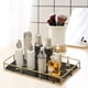 thumbnail image 3 of Estante de baño Organizador de cosméticos Organizador de encimera para cosméticos de baño Negro dorado, 3 of 8