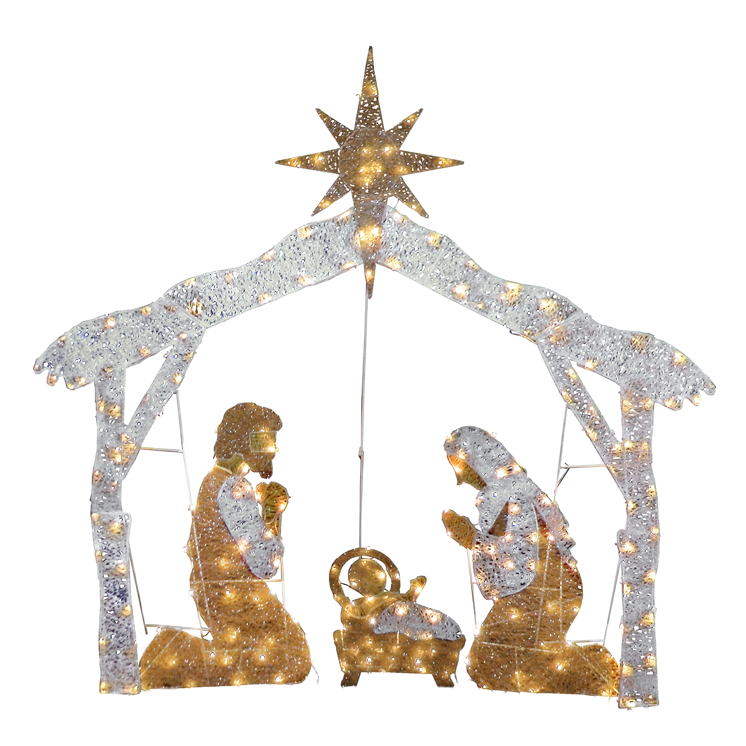 National Tree Company 55" Nativity Scene with Clear Lights