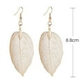 thumbnail image 5 of Jiaroswwei Tree Leaf Shape Alloy Hollow Bright Dangle Hook Earrings Fashion Jewelry for Wedding, 5 of 7