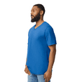 thumbnail image 4 of Gildan Men's V-Neck Short Sleeve T-Shirt Softstyle Casual Shirt, S Size, Royal Color Tees, Single Pack, 4 of 5