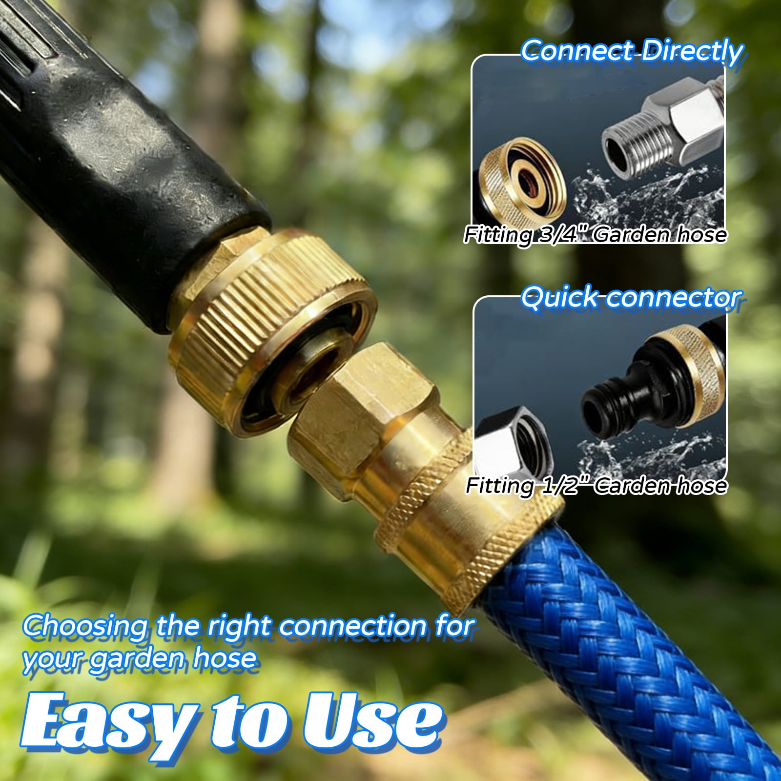 Jet Nozzle Power Washer for Garden Hose, 3 High-Pressure Nozzles, 2026 New High Pressure Water Jet for Patio Garden Outdoor Cleaning