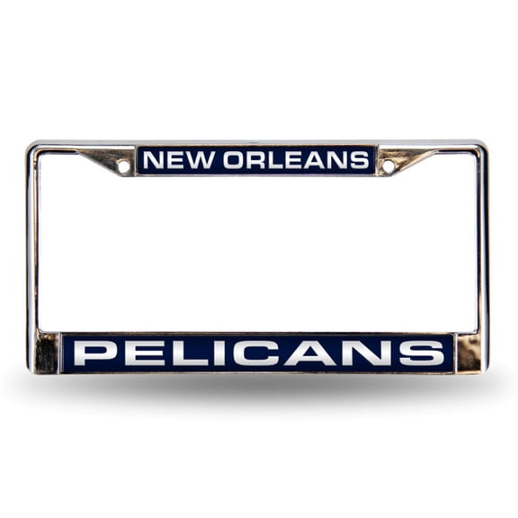 New Orleans Basketball Pelicans Chrome Metal License Plate Frame Holder