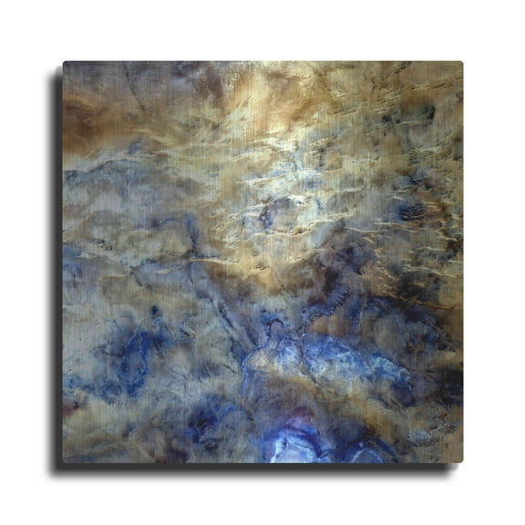 Luxe Metal Art 'Earth as Art: No Man's Land,' Metal Wall Art, 24"x24"