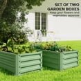 thumbnail image 4 of Outsunny Ensemble de 2 Bacs de Jardin Surélevés, Jardinière Galvanisée, Vert Pâle, 4 of 10