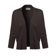 thumbnail image 2 of FashionOutfit Women's Solid Soft Stretch 3/4 Sleeve Layer Bolero Cardigan, 2 of 3