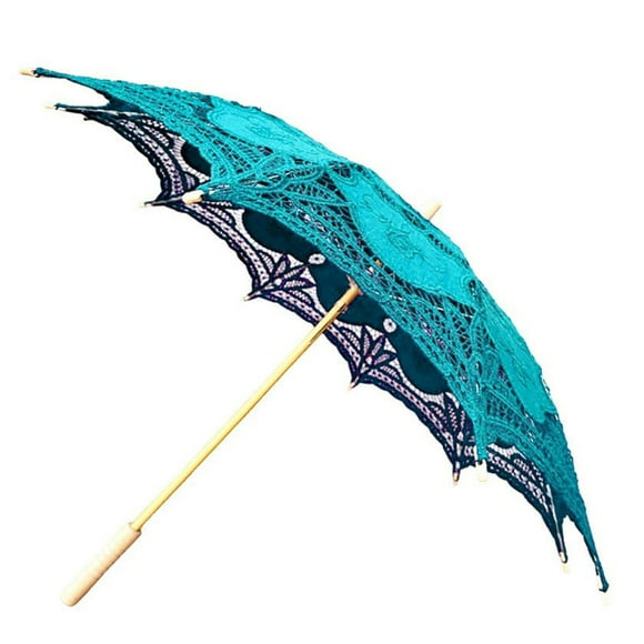 Accessoires de Tournage Parapluie Décoratif pour Mariages et Événements avec Motif en Dentelle et Manche en Bois – Diamètre 82cm Non pour Pare-Soleil Ou Pluie Idéal pour Accessoires de Photographie et Scène