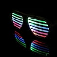 thumbnail image 3 of Light Up Shutter Glasses Sound Reactive - USB Rechargeable Glasses - Black, 3 of 4