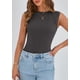 thumbnail image 5 of Top de Tirantes Acanalado PRETTYGARDEN para Mujer Gris Oscuro Talle S, 5 of 8