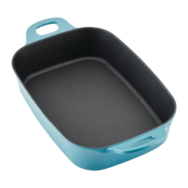 Premium RUSTRESISTANT Cast Iron Roasting Pan 9inch x 13inch Agave