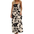 thumbnail image 2 of Nmnitkp Women's Dresses Sleeveless Spaghetti Strap Backless Abstract Stripe Print Maxi Dress, Boho Dresses Casual Loose Fit Summer Beach Vacation Loungewear Dress Multicolor,2XL, 2 of 6