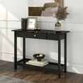 thumbnail image 6 of Furniture of America Umbra 1-Drawer and 1-Shelf Wood Black Sofa Table, 6 of 9