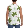 thumbnail image 4 of Goofa Cute Turtle Printed Men's Sleeveless T-Shirt - Athletic Gym Workout Tank Top for Men - Moisture-Wicking, UPF 30+ Quick-Dry Muscle Tee-3X-Large, 4 of 8