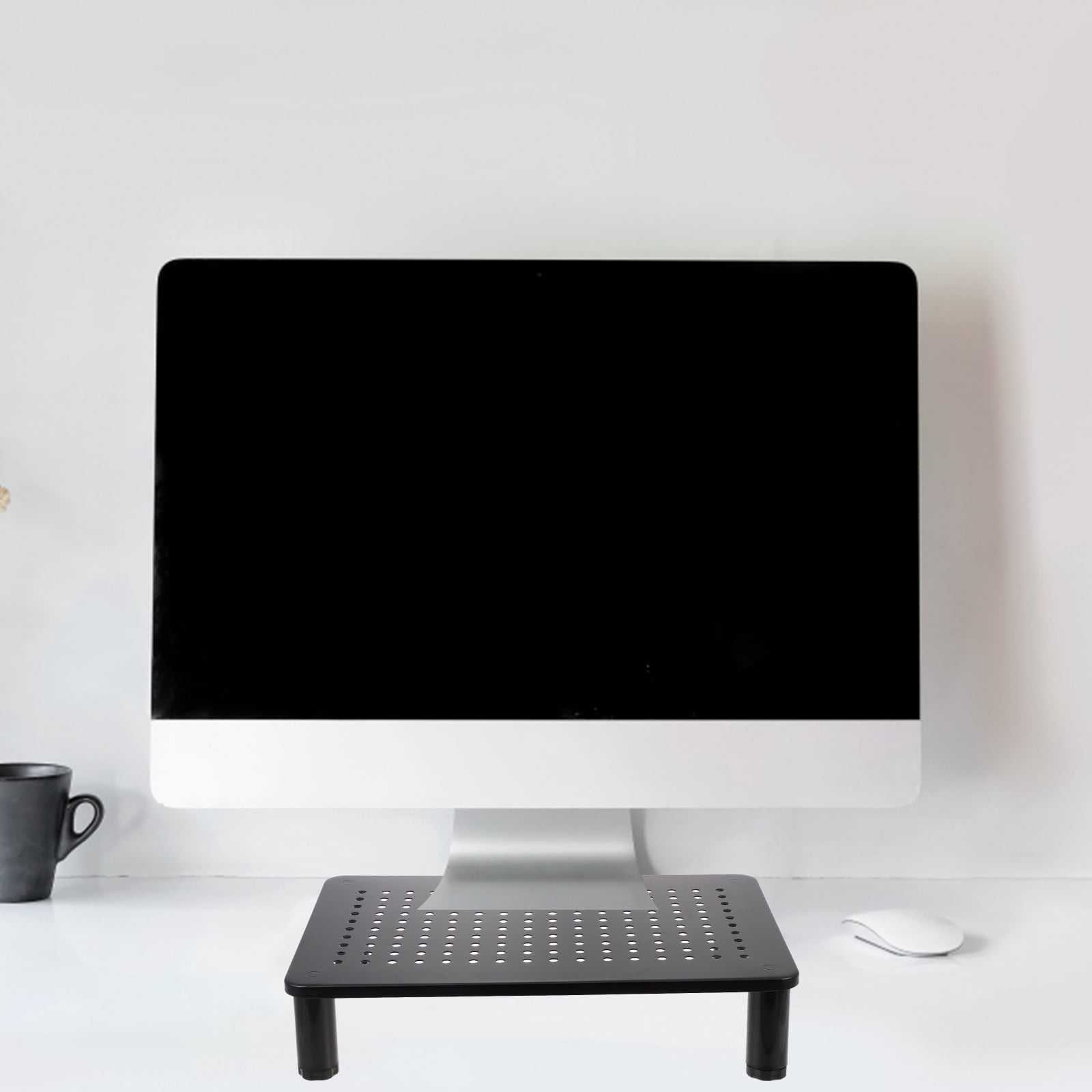 KAKOWELY Stand Up Desk Riser Black Plastic Material for Computer Monitors 1Pack