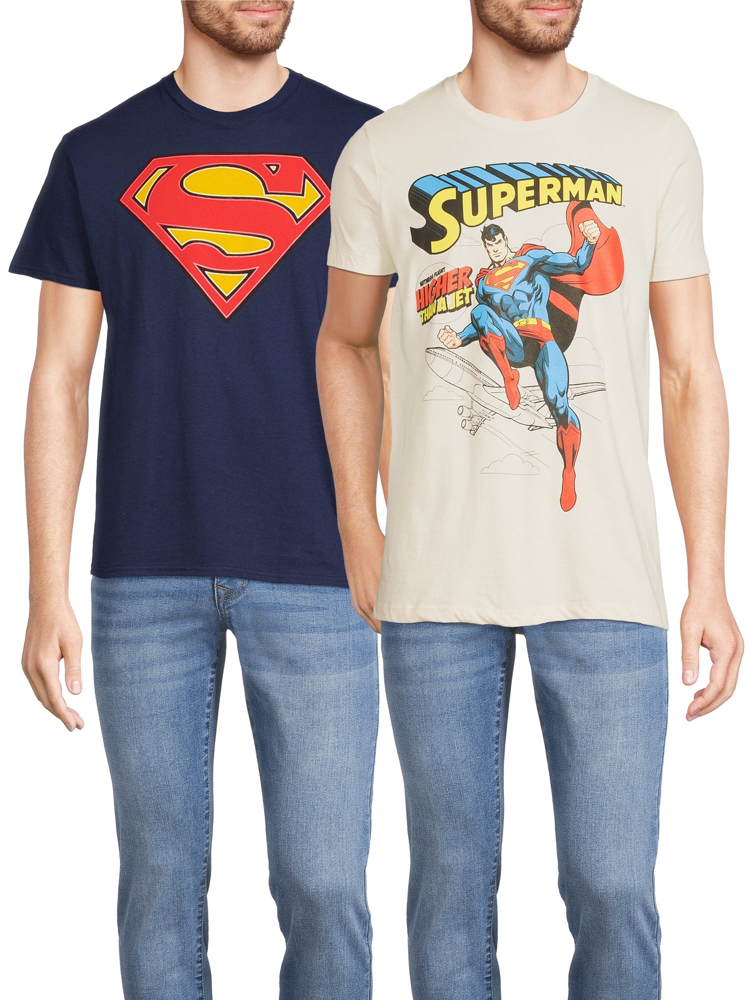 Boys Girls Kids DC Comics Superman Character T-Shirt Tee Super man hero 
