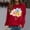 Red, variant on Womens Fashion Autumn And Winter Dandelion Printed Long Sleeve Round Neck Casual Sports Loose Sweatshirt Hoodie Women Light Sweatshirts Women Extra Long Sweatshirts Women Journey Sweatshirts for Women