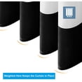 thumbnail image 6 of Black And White Striped Shower Curtain Waterproof Fabric Bathroom Decor 71x71 inches, 6 of 6