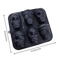 thumbnail image 4 of Agiferg Birthday Gift 6 Pirate Skull Ice Lattice Skull Baking Cake 3D Three-dimensional, 4 of 9