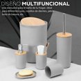 thumbnail image 3 of Juego de 6 Piezas para Baño | Set de Accesorios de Plastico Para Baño | Kit de 6 pzas Modernos para Baño | Accesorios de Bambu, 3 of 4