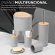 thumbnail image 3 of Juego de 6 Piezas para Baño | Set de Accesorios de Plastico Para Baño | Kit de 6 pzas Modernos para Baño | Accesorios de Bambu, 3 of 4