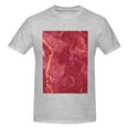thumbnail image 4 of Bingfone Abstract Red Marble Men'S Loose Fit Short-Sleeve Pocket T-Shirt, 4 of 7