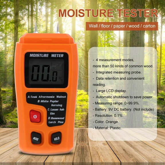 TAILTOSS Handheld Moisture Meter for House Garden Wall and Floor with LED Display Insert Probe 1Pack 5.7x2.6in