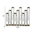 thumbnail image 5 of Benjara BM285277 18 in. 9 Slot Accent Vase, Glass Body Pieces in Iron Frame - Antique Bronze, 5 of 5