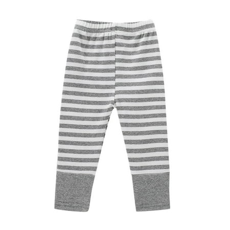 

Kwasome Baby Boys Pants Baby Striped Patchwork Pants Trousers Leggings Outfits Clothes Classic Boy Clothings 0-6 Monthsgrey