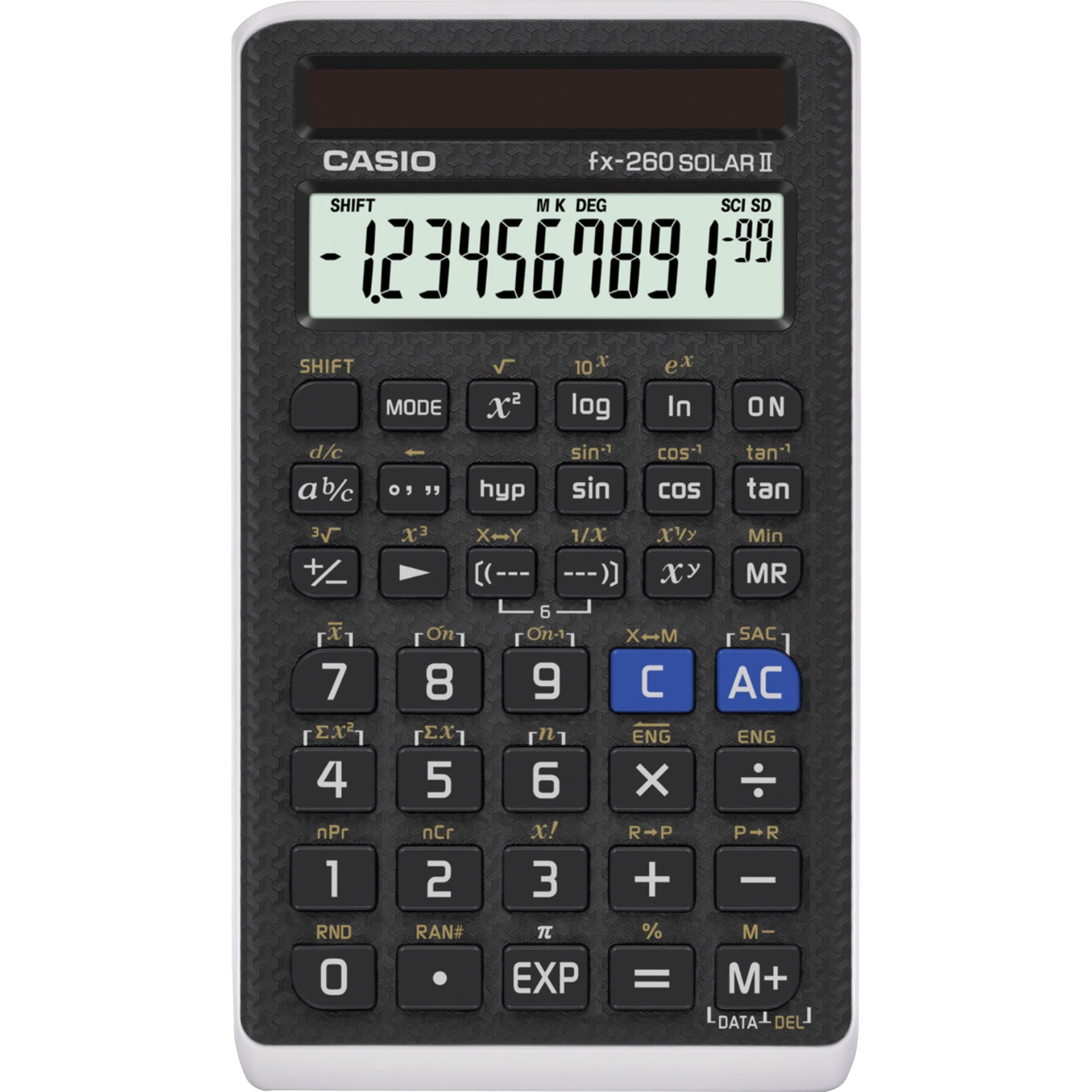 Casio FX-260 Solar II Scientific Calculator, Black