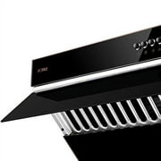 FOTILE inclined Vent Series 30 850 CFM Under Cabinet or Wall Mount Range Hood with 2 LED lights and Push Buttons in Onyx Black Tempered Glass