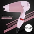 thumbnail image 3 of HIBIBUD Pink Mini Folding Hair Dryer Hot and Cold Wind Portable Travel Hair Dryer, 3 of 7