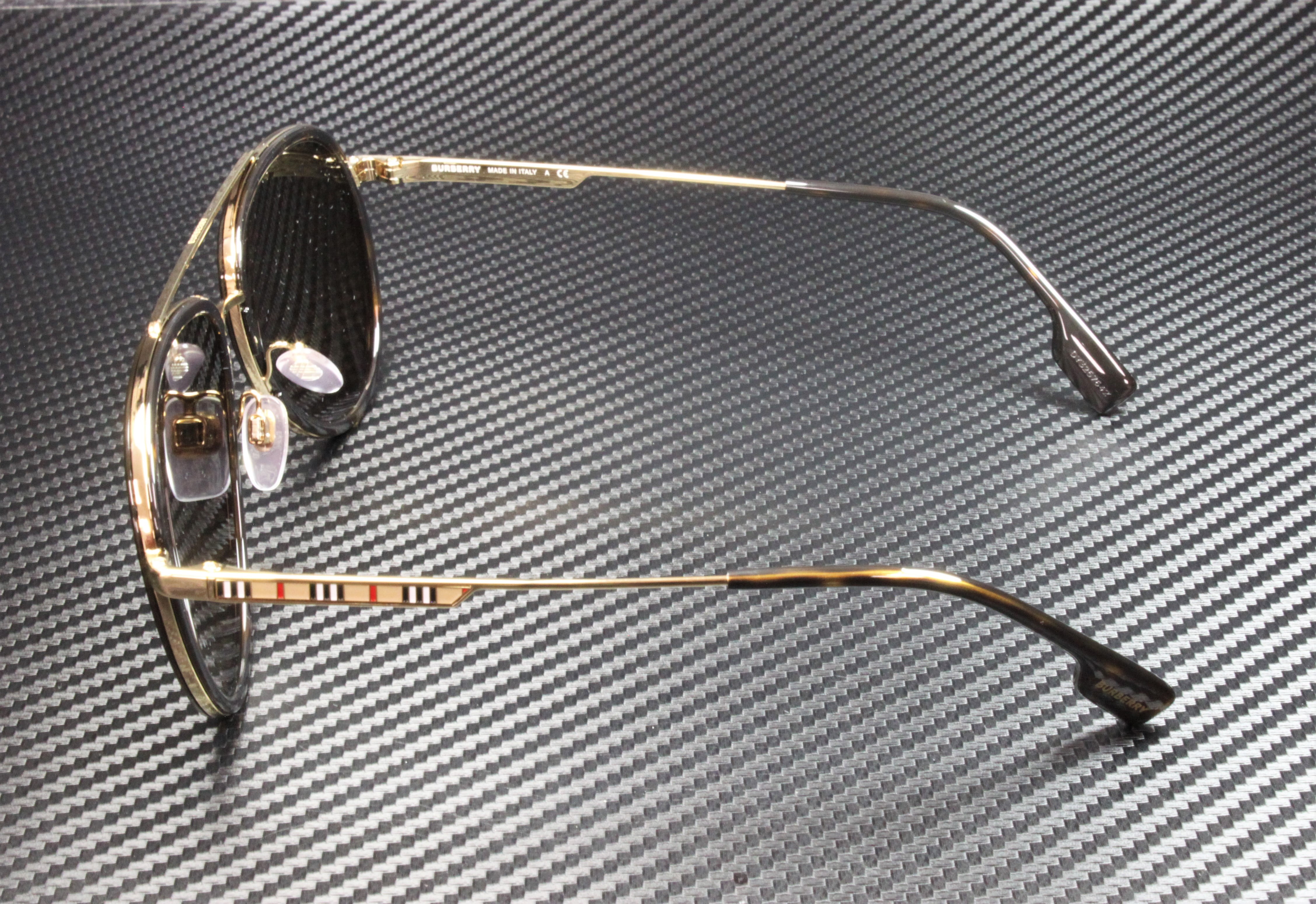 Burberry Oliver BE 3125 Metal Unisex Aviator Sunglasses Gold 59mm Adult