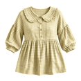 thumbnail image 5 of Ndbuld Womens Tops Long Sleeve Long-Sleeve Collar Button Pullover Top,Yellow,XXL, 5 of 5