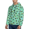 thumbnail image 3 of Picia Alphabet And Panda Pattern Casual Men's Hoodie - Lightweight Hooded Sweatshirt with Kangaroo Pocket, Comfortable Pullover for Everyday, Travel-4X-Large, 3 of 7