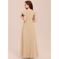 thumbnail image 2 of Drtj A-line Scoop Floor-Length Chiffon Flower Girl Dress Junior Bridesmaid Dress 2-14T, 2 of 6