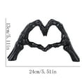 thumbnail image 3 of SDJMa Halloween Desk Statues, Gold Halloween Skeleton Hand Gesture Decoration, Halloween Heart Shape Skull Hand Modern Art Sculpture for Home Shelf Decor Table Centerpiece, 3 of 7
