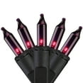 thumbnail image 1 of Set of 100 Purple Mini Icicle Christmas Lights - 7.8ft Black Wire, 1 of 4