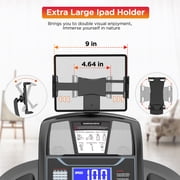 4.5HP Folding Treadmill for Home with 15 Levels Auto Incline, 300LB Capacity, 10MPH Speed Controls, App Control, New Version, Black