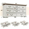 thumbnail image 5 of EnHomee Wood Dressers for Bedroom with 9 Drawers White Dresser Chest of Drawers for Living Room, 5 of 12