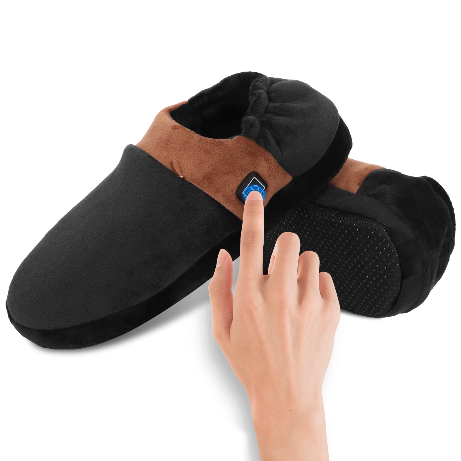 Amazon.com: Heated Slippers, Amiable Foot Warmer Feet Warmers for Women Men,  Wireless Electric Slippers Winter Warm Shoes, Plush Electric Heating  Slippers, Soft Feet Warmers Under Desk Plush Slippers for Relief : Clothing,