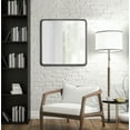 thumbnail image 5 of Kate and Laurel Armenta Modern Square Metal Framed Wall Mirror, 28 x 28, Dark Charcoal Gray, Decorative Industrial Accent for Wall, 5 of 7