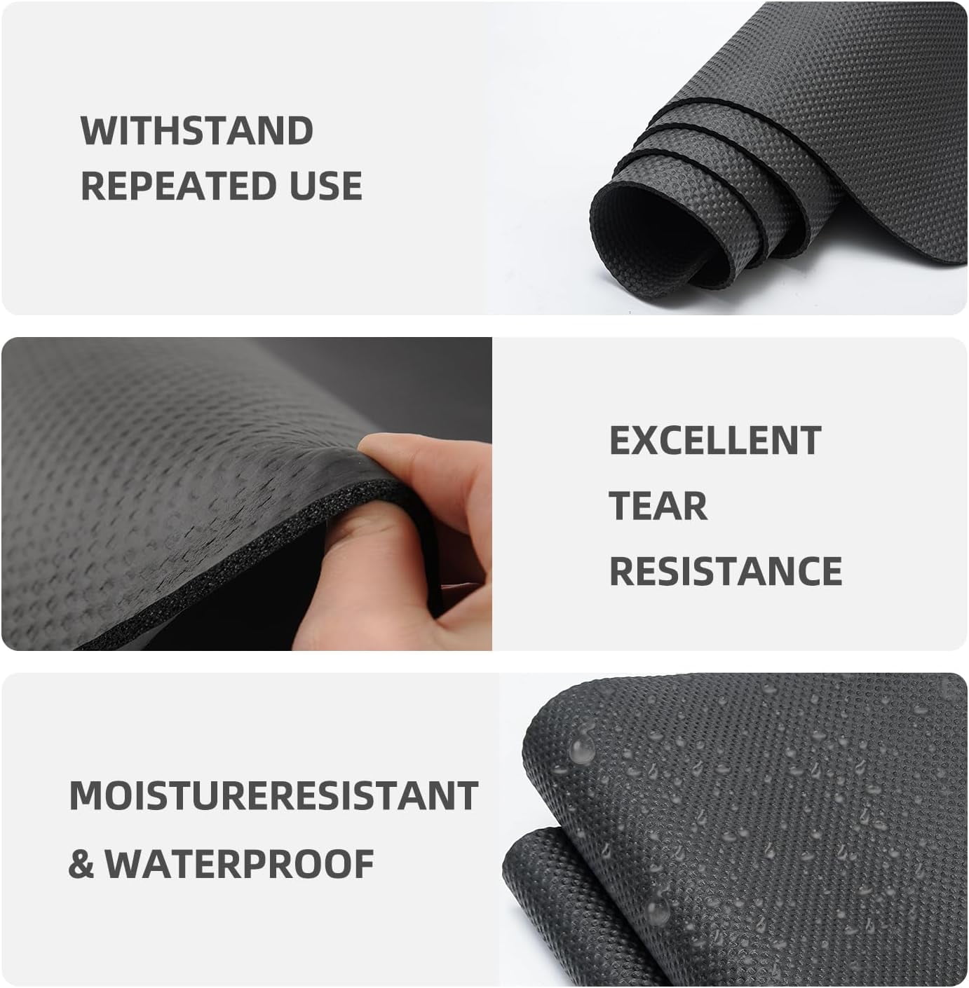 TONINT Exercise Equipment Mat,Bike Trainer Mat,Treadmill Mat floor protection,Exercise Bike Mat,Fitness Mat, rowing machine mat,Recumbent Bikes,Jump Rope Mat,Folding Waterproof 47.3" x 23.6 in