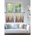 thumbnail image 4 of Thanksgiving Sheer Curtains 54 inches Long, Fall Mushroom Leaves Berry Bud Country Linen Light Filtering Sheer Window Curtains Rod Pocket Voile Drapes for Bedroom Living Room, 52"W x 54"L 2 Panels, 4 of 7