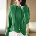 thumbnail image 2 of DHFJKG Womens Sweaters Knitted Hoodie Casual Solid Color Raglan Long Sleeve Soft Pullover Spring Comfortable Clothes For Ladies Warm Tops, 2 of 6
