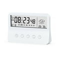 thumbnail image 1 of Living Room Desktop Digital Alarm Clock Plastic Countdown Timer Calendar Temperature Humidity Meter Low Noise Home Supplies White Type 2, 1 of 8