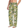 thumbnail image 6 of Wukai Happy Easter Mens PJ Pajama Pants|Sleepwear Plaid PJs with Pockets|Men's Lightweight Open-Hem Lounge Pants-Large, 6 of 6