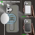 thumbnail image 5 of For iPhone 16 Plus Case Magnetic Stand [Compatible with MagSafe][Military Drop Protection] Shockproof Invisible Kickstand Matte For iPhone 16 Plus Phone Case Men Women,Gray, 5 of 9